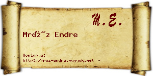 Mráz Endre névjegykártya